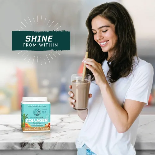 Vista 7 de Polvo de Proteína de Colágeno Vegano para Mujeres con Sílice, Polvo de Colágeno a Base de Plantas con Vitaminas Veganas para Cabello, Piel y Uñas