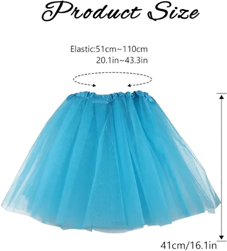 Vista 3 de REETAN Falda LED tutú con luces en capas, disfraz de tutú para mujeres y niñas