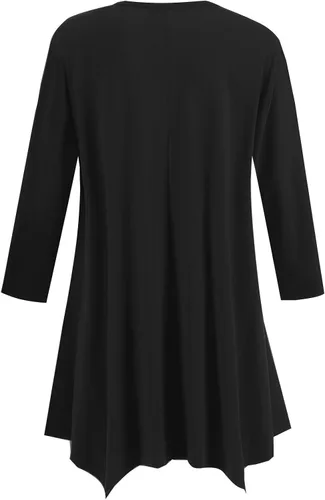 Vista 2 de Topdress Vestido tipo túnica holgada de manga 34 para mujer