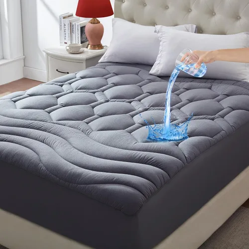 Vista 9 de ELVEN HOME Protector de Colchón Tamaño Twin Impermeable, Cubrecolchón Twin con Pillow Top Refrescante para Cama Individual, Funda Protectora