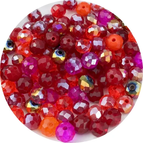 Vista 7 de 500 piezas de cuentas de cristal de vidrio facetado de 4 mm con agujero para pulseras, collares, aretes, joyería DIY, manualidades (Serie Negra)