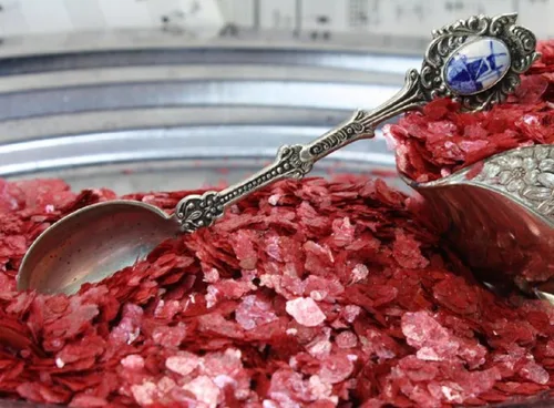 Vista 3 de Rojo - Cinabrio - Copos de mica natural - 311-4325 (bolsa de 1/4 oz)
