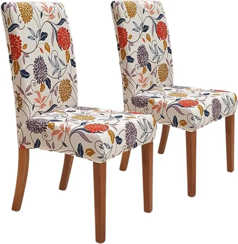 Vista 35 de SPRINGRICO Juego de 4 fundas para sillas de comedor, fundas elásticas para sillas de comedor, de elastano lavables, fundas para sillas Parsons
