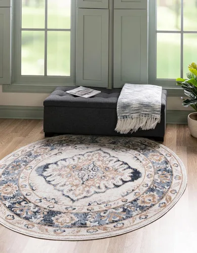 Vista 28 de Unique Loom Oxford Collection Alfombra de área Bodleian (2' x 3' 1", rectangular, beige/marfil)