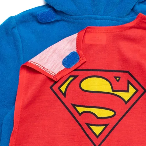 Vista 7 de DC Comics Justice League Superman Batman Flash Zip Up Pijama Cosplay Enterizo Niño a Niño Grande