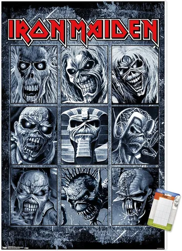 Vista 14 de Trends International Iron Maiden - Grid Wall Poster, 14.725" x 22.375", Barnwood Framed Version