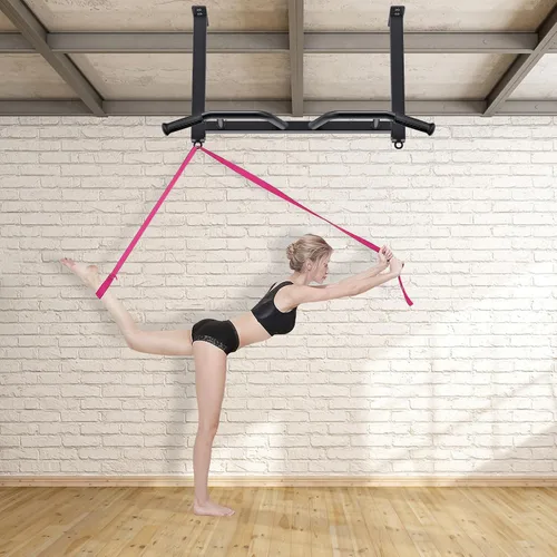 Vista 2 de Kipika 32" Ceiling Mounted Pull Up Bar - Heavy Duty, Highly Adjustable, Multifunctional Chin Up Bar - Home Gym System with Punching Bag Hanger and