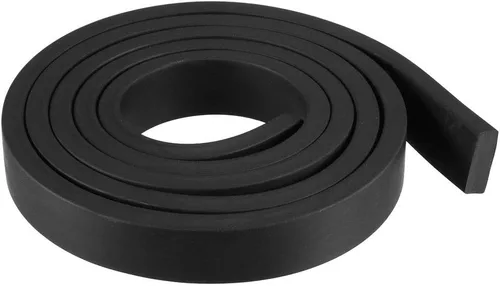 Vista 39 de uxcell Tira de sello de goma rectangular maciza, 0.197 in de ancho, 0.118 in de grosor, 3.3 ft de largo, color negro
