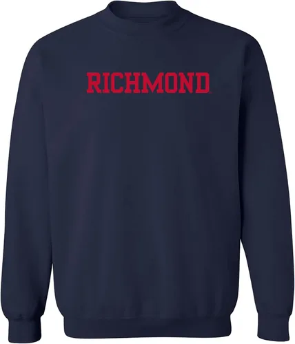 Vista 24 de UGP Campus Apparel NCAA Bloque Básico, Cuello Redondo Color del Equipo, Colegio, Universidad Cremalleras Akron Navy