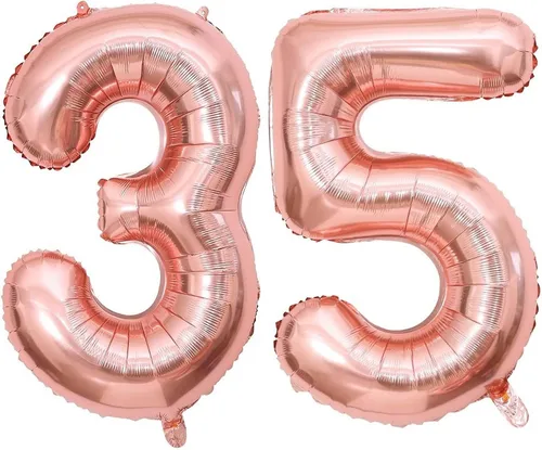 Vista 9 de Globos gigantes de número 10 de 40 pulgadas en oro rosa, 10 globos de oro rosa para cumpleaños, globos de 10 para décimo cumpleaños, aniversario