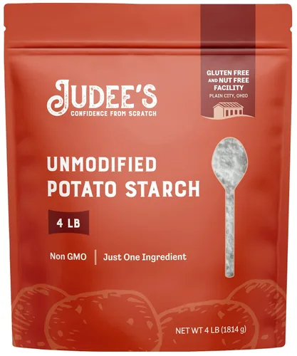 Vista 9 de Judee's - Almidón de patata sin modificar - Polvo de almidón para cocinar y empanar - Sustituto de harina para hornear sin gluten - Polvo resistente