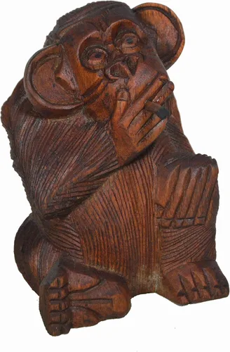 Vista 2 de WorldBazzar Bad Monkey Rude Smoking Cigar Pipe - Tubo de 6 pulgadas, color marrón
