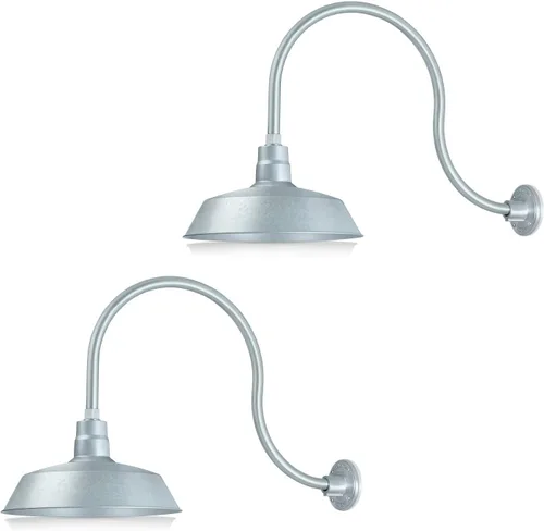 Vista 33 de 14 pulgadas. RLM Warehouse - Pantalla con brazo de cuello de cisne y bombilla Led A19 5000K de 9W
