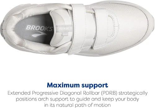 Vista 4 de Brooks - Zapatillas para caminar para hombre, diseño de Addiction Walker V-Strap 2, extra anchas