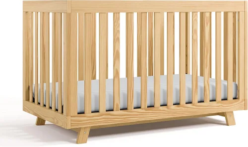 Vista 17 de Storkcraft Beckett 3 en 1 Cuna Convertible (Driftwood) – Certificado GREENGUARD Gold, Se Ajusta a Colchón de Cuna Estándar, Se Convierte en Cama
