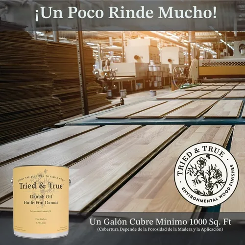 Vista 4 de Tried & True Danish Oil, Pure Polymerized Linseed Oil Wood Finish, Pint