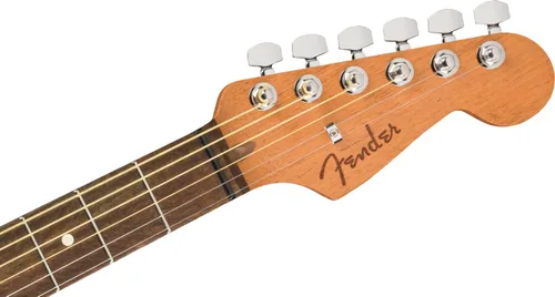 Vista 6 de Fender American Acoustasonic Stratocaster - Guitarra eléctrica acústica, 3 colores Sunburst, diapasón de ébano, con bolsa de concierto