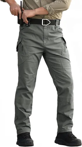 Vista 2 de NAVEKULL Pantalones tácticos de carga militar para hombre, tejido Ripstop, ligero, de algodón, elástico, para combate, al aire libre, pantalones