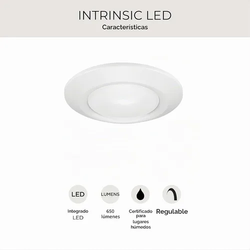 Vista 4 de Progress Lighting Intrinsic 7.25" LED Surface Mount Light, Satin White
