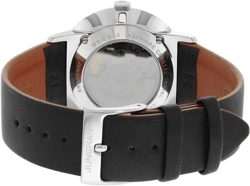 Vista 2 de Junghans Reloj Forma A Automático Matt Silver Dial Correa De Cuero Negro 0274731.00, plateado, Moderno