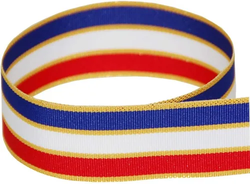 Vista 7 de Cinta de grogrén a rayas de bandera estadounidense de 1-3/8 pulgadas, 20 yardas, fabricada en Estados Unidos, (varios anchos y yardas disponibles)