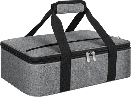 Vista 39 de Porta cacerolas aislado, porta ollas portátil para alimentos calientes o fríos, bolsa de lasaña para almuerzo para fiestas de comida, se adapta a