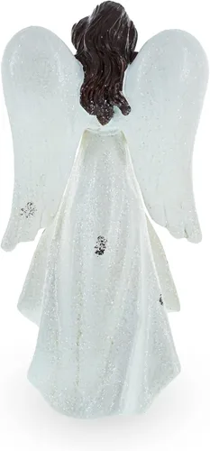 Vista 3 de BestPysanky Sereno ángel rezando en copos de nieve vestido figura