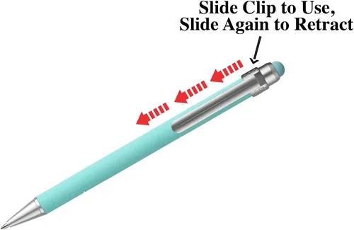 Vista 6 de ExpressDesigns™ - Bolígrafos personalizados pastel con lápiz capacitivo - Diseño suave al tacto - Bolígrafos con nombre impresos personalizados