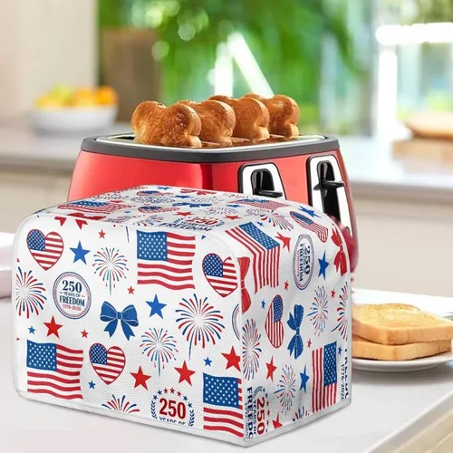 Vista 3 de Fundas para tostadoras, resistentes a las manchas, ligeras, a prueba de polvo, compatibles con la mayoría de las tostadoras de 2 rebanadas
