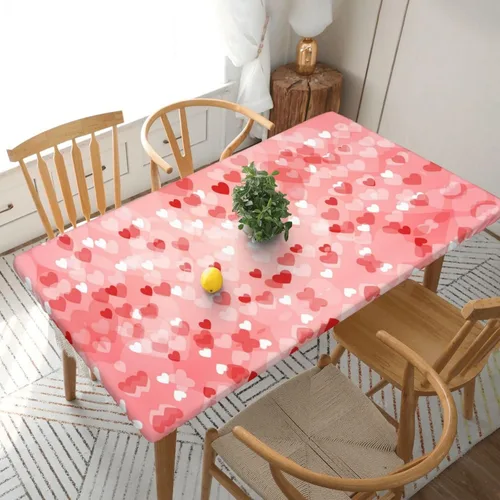 Vista 10 de Fiokroo Mantel con estampado a cuadros blancos y negros con borde elástico, mantel redondo de ajedrez, lavable, reutilizable, para cocina, comedor