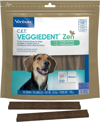 Vista 10 de Virbac C.E.T. VEGGIEDENT Zen Mordillos para el control del sarro para perros - Extra Pequeño