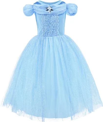 Vista 7 de Party Chili Princess Costume for Girls Birthday,Christmas Dress Up With Accessories 3-10 Years