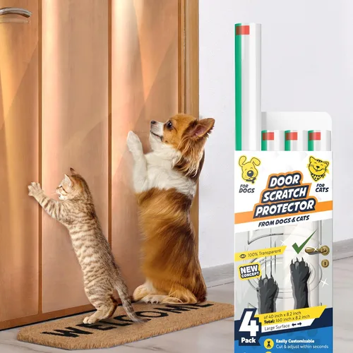 Vista 7 de Panther Armor - Protector de puerta antiarañazos para perro, paquete de 3