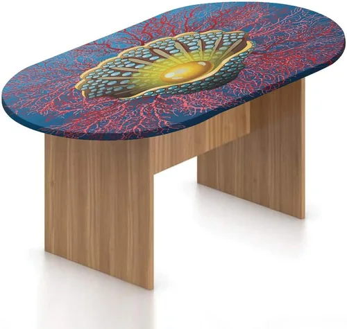 Vista 11 de XISUNYA Mantel ovalado ajustable de poliéster elástico de pavo real, con estampado de fotos y plumas coloridas, se adapta a mesas ovaladas de hasta