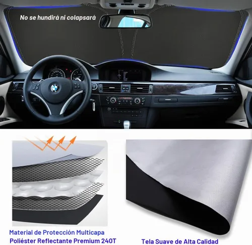 Vista 3 de Parasol para parabrisas BMW Serie 3 2006-2011 Accesorios Plegable