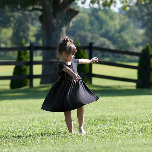 Vista 5 de Gerber Vestido de manga corta con viscosa hecho con eucalipto para bebé y niña pequeña