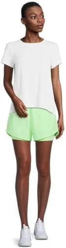 Vista 2 de Pantalones cortos de correr para mujer con forro de bicicleta con bolsillos laterales con cremallera