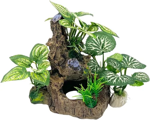 Vista 7 de Betta Fish Tank - Decoración de cueva para acuario, accesorios de decoración de acuario, almohadilla de hoja de betta, hamaca