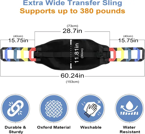 Vista 6 de Cinturón de transferencia para cinturones de marcha para ancianos con asa Heavy Duty Patient Lift Belt,Mobility Lifting Aid,Gate Belts Medical for