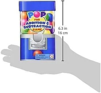 Vista 4 de Learning Resources Juego de matemáticas Pop para suma y resta: tarjetas flash de números, manipuladores matemáticos, imprescindibles para el aula