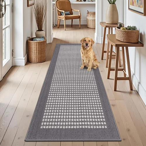 Vista 19 de Ileading Tapete para puerta de interior de 24 x 36 pulgadas, absorbente para perros, tapete de bajo perfil para entrada pequeño con respaldo de goma