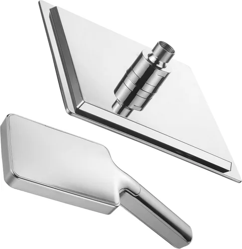 Vista 6 de Dream Spa Cabezal de ducha cuadrado de 9 pulgadas / combo de mano para hotel Spa. Práctico control de flujo de botón para una fácil operación