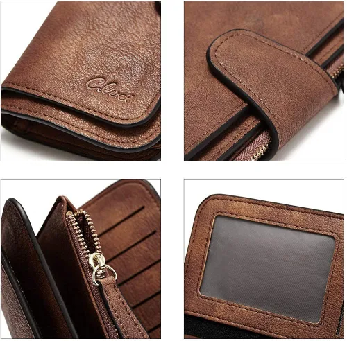 Vista 7 de CLUCI Mochila monedero para mujer, diseño de cuero, viajes, grandes señoras bolsas de hombro con borlas con imagen del producto cartera para mujeres