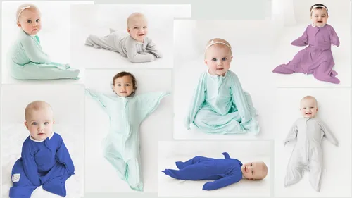 Vista 9 de bebon Manta de transición para bebé, saco de dormir acogedor, envoltura con cremallera de 2 vías (gris cozy, pequeño 4-8 meses)