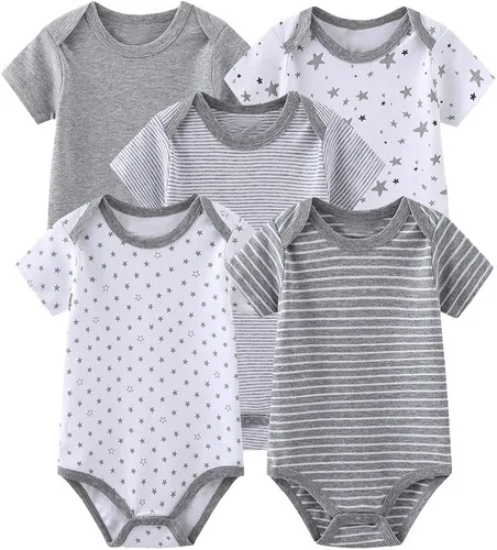 Vista 2 de Chamie Body unisex de manga corta para bebé recién nacido, ropa de algodón prematuro