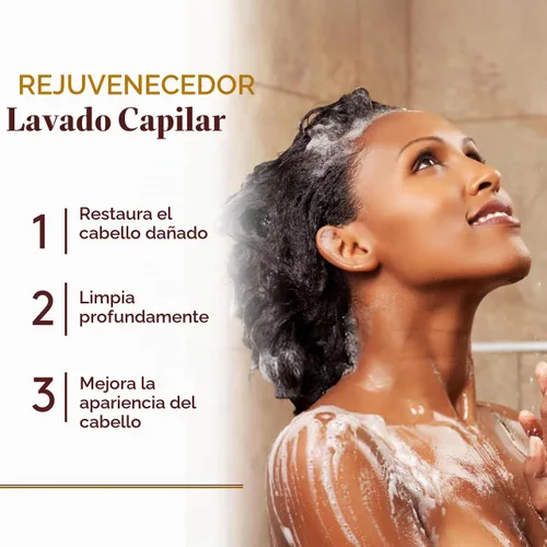 Vista 4 de OKAY Champú Jabón Negro Para Todo Tipo De Cabello Y Texturas
