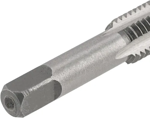 Vista 5 de M2 X 0.4 Mano métrica de grifo, mano derecha M2 X 0.016 in roscado mano grifo 1 par M2 X 0.4 Hand Tap 1Pair, Made of Alloy Tool Steel, Includes a