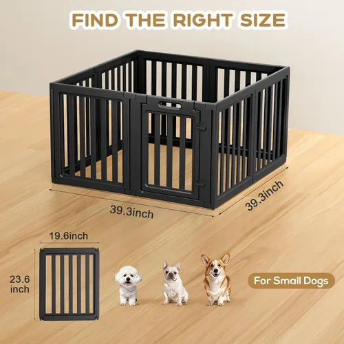Vista 3 de Corralito para perros, corral transparente para perros, corral para perros en interiores, fácil de instalar y quitar, corralito para cachorros