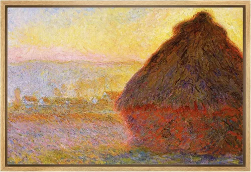 Vista 39 de wall26 Claude Monet - Paseo del acantilado en Pourville - Arte moderno impresionista - Lienzo enmarcado para arte para el hogar, 16 x 24 pulgadas