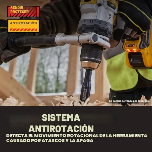 Vista 7 de DEWALT Taladro de martillo inalámbrico de 1/2 pulgada MAX XR de 20 V, solo herramienta desnuda (DCD1007B)
